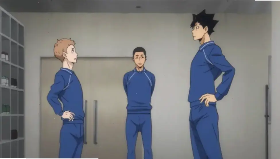 Chiều cao Kuroo: 187 cm, lợi thế lớn trên sân, giúp anh chặn bóng và tấn công mạnh mẽ!