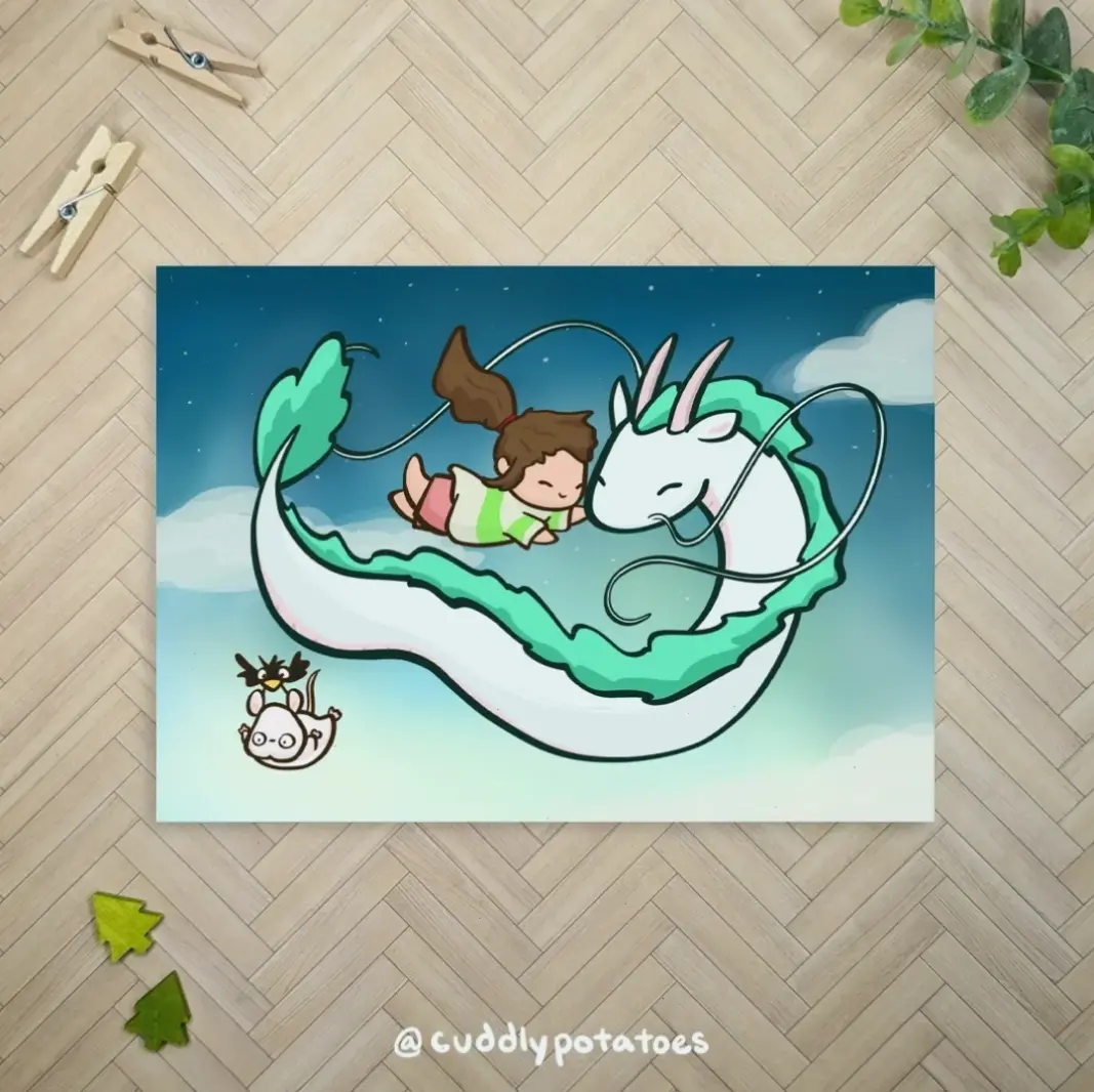 Chihiro and Haku: Hành trình cùng nhau trong thế giới linh hồn, câu chuyện kinh điển đầy xúc động.