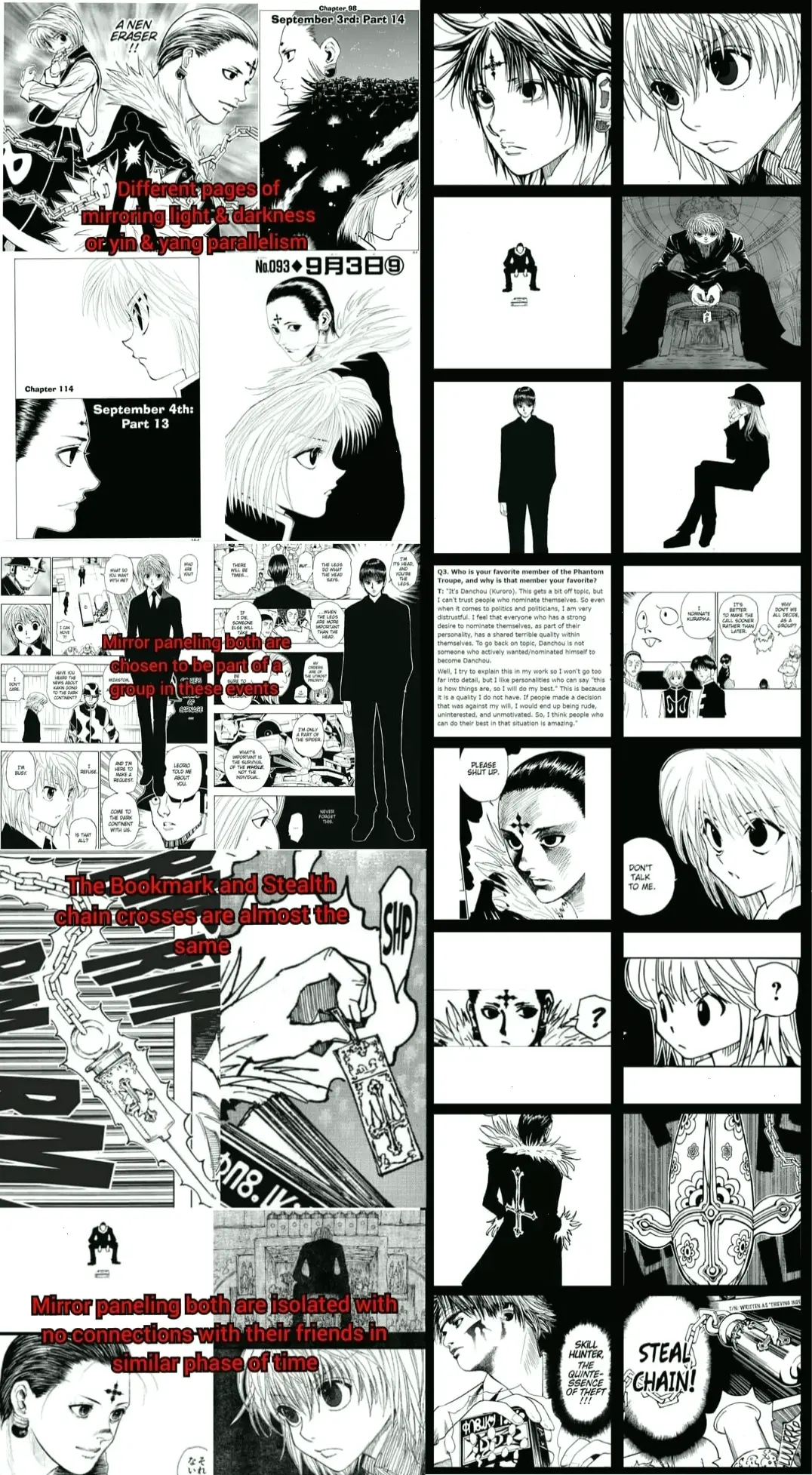 Chrollo x Kurapika truyện tranh: Những trang manga tái hiện xung đột dữ dội giữa hai nhân vật chính.