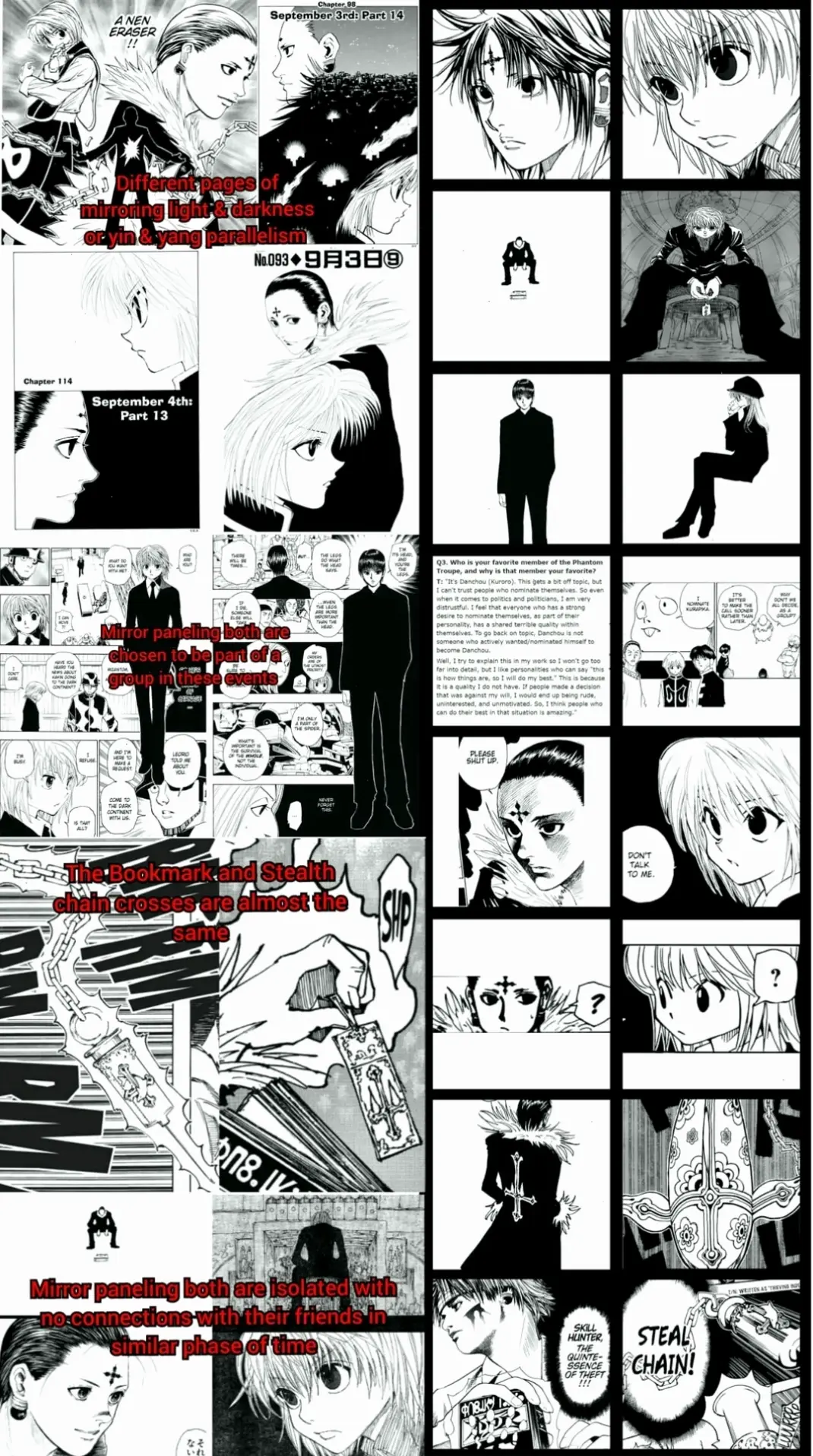 Chrollo x Kurapika truyện tranh: Trong manga Hunter x Hunter, cuộc chiến giữa Chrollo và Kurapika là đỉnh cao của sự kịch tính và báo thù.