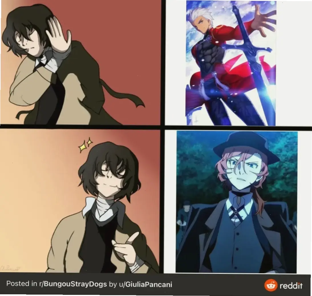 Chuuya meme: Những hình ảnh hài hước về Chuuya, mang lại tiếng cười và sự lan tỏa trong cộng đồng Bungou Stray Dogs.