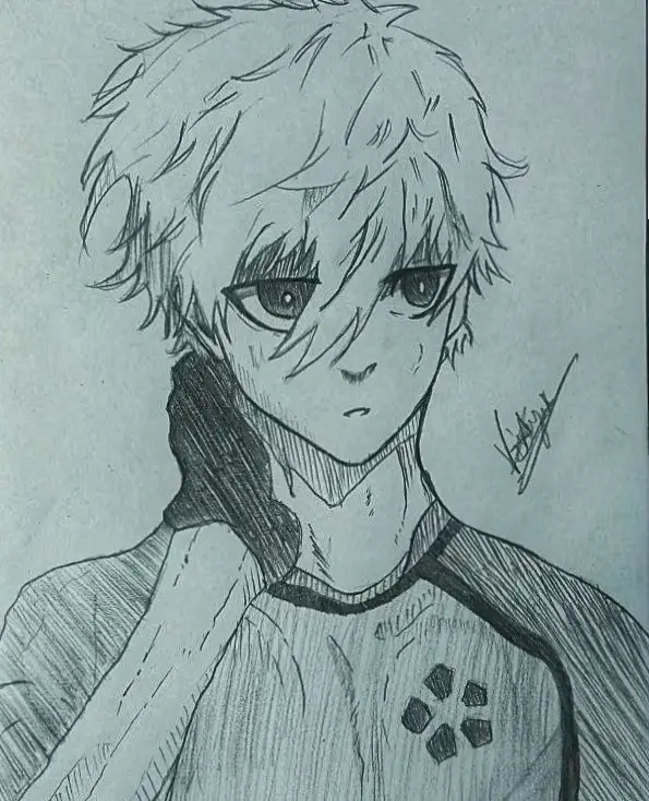 Draw Nagi Seishiro đơn giản từ Blue Lock, hướng dẫn vẽ nhân vật dễ dàng cho mọi người.