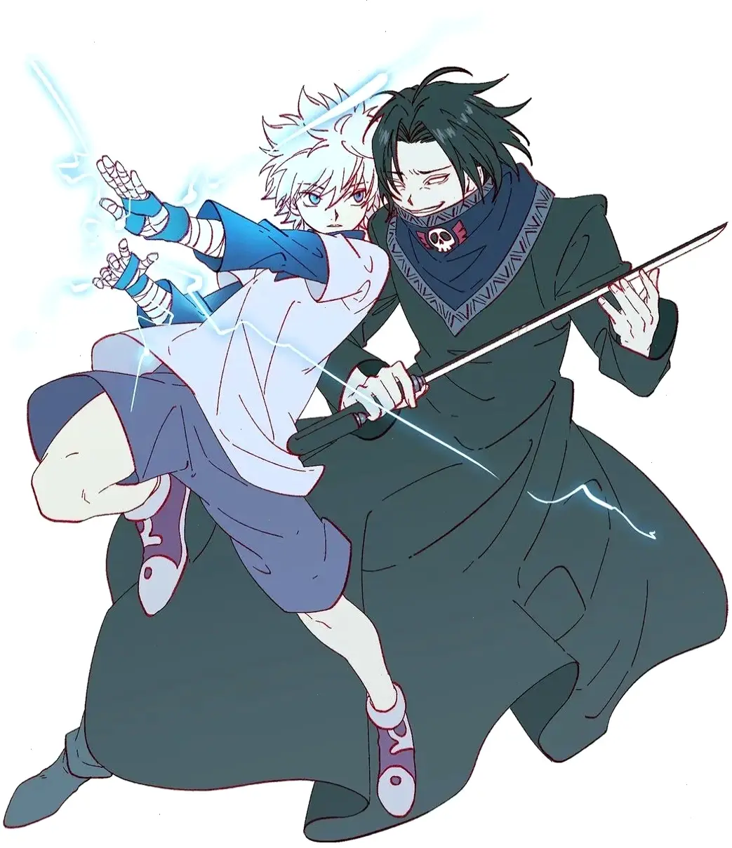 Feitan x Killua: sự kết hợp thú vị trong Hunter x Hunter, với những pha đấu trí và chiến đấu mãnh liệt.