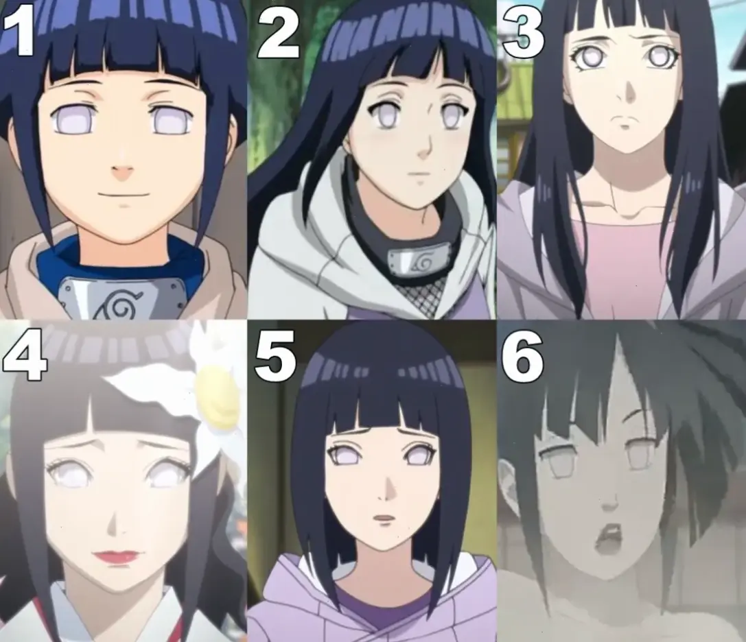Hinata Hyuga hairstyle: Từ tóc dài truyền thống đến phong cách chiến đấu, luôn thể hiện sự duyên dáng.