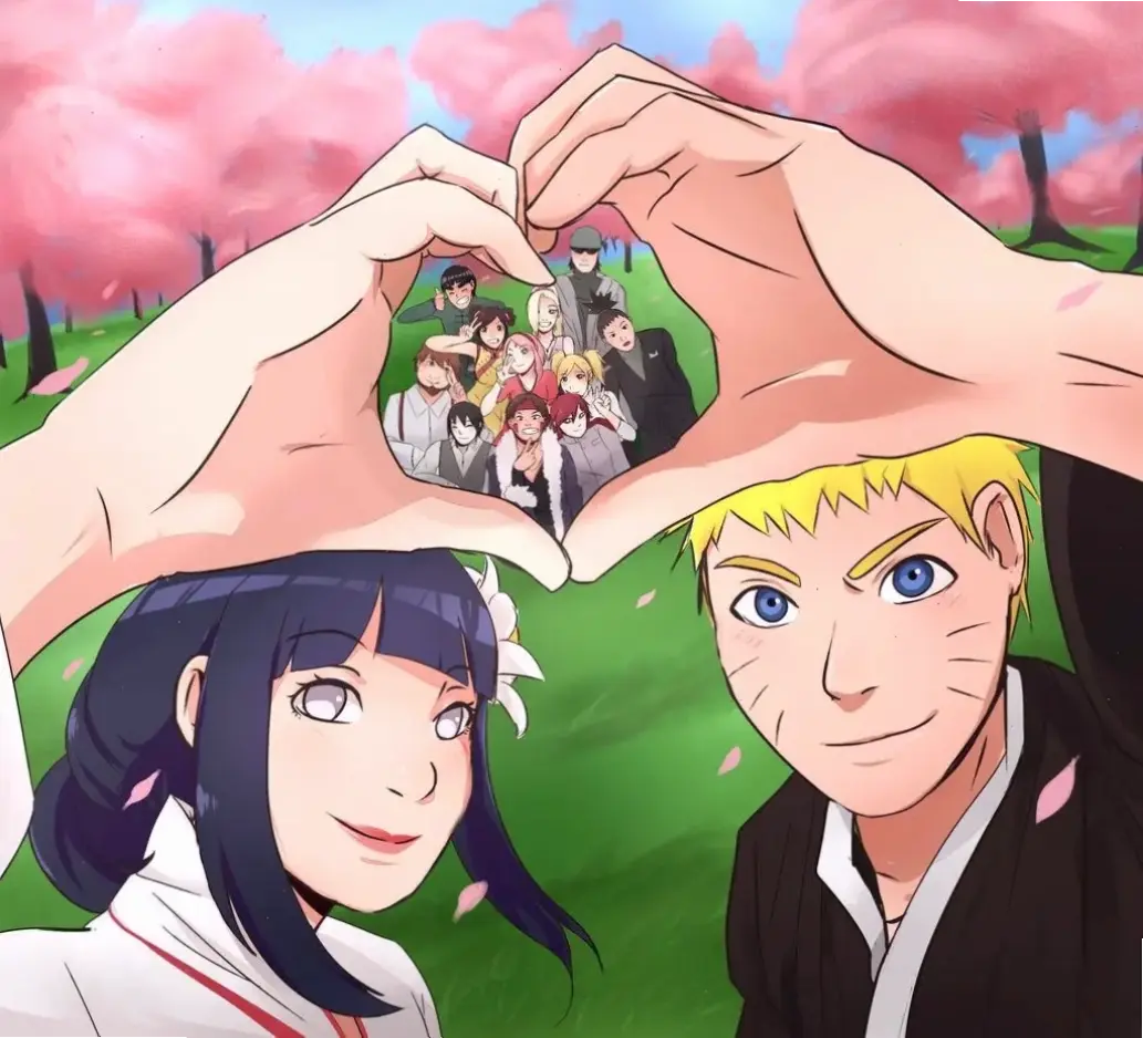 Hình Naruto và Hinata: Khoảnh khắc tình cảm, thể hiện sự gắn kết bền vững của cặp đôi huyền thoại.