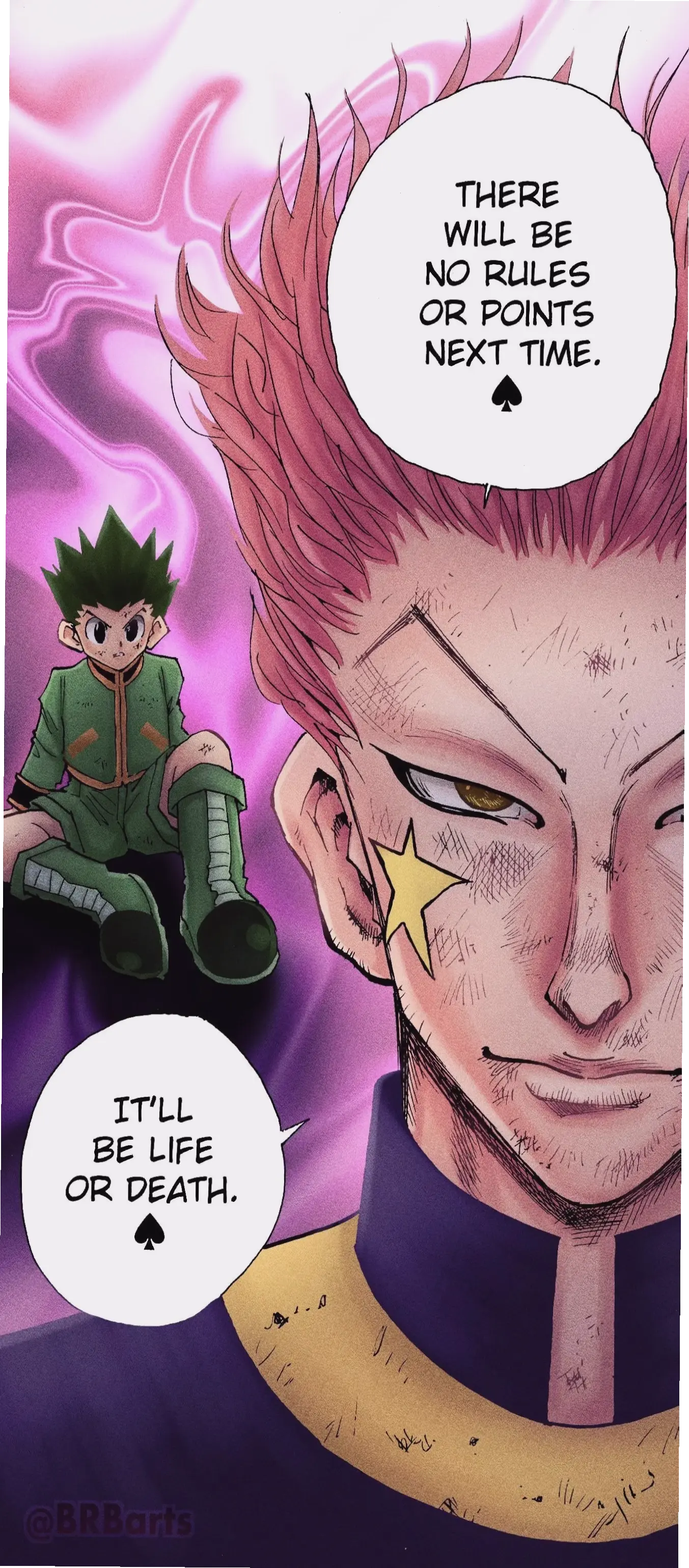 Hisoka trong manga: Hình ảnh chi tiết, kịch tính hơn với những pha chiến đấu ấn tượng.