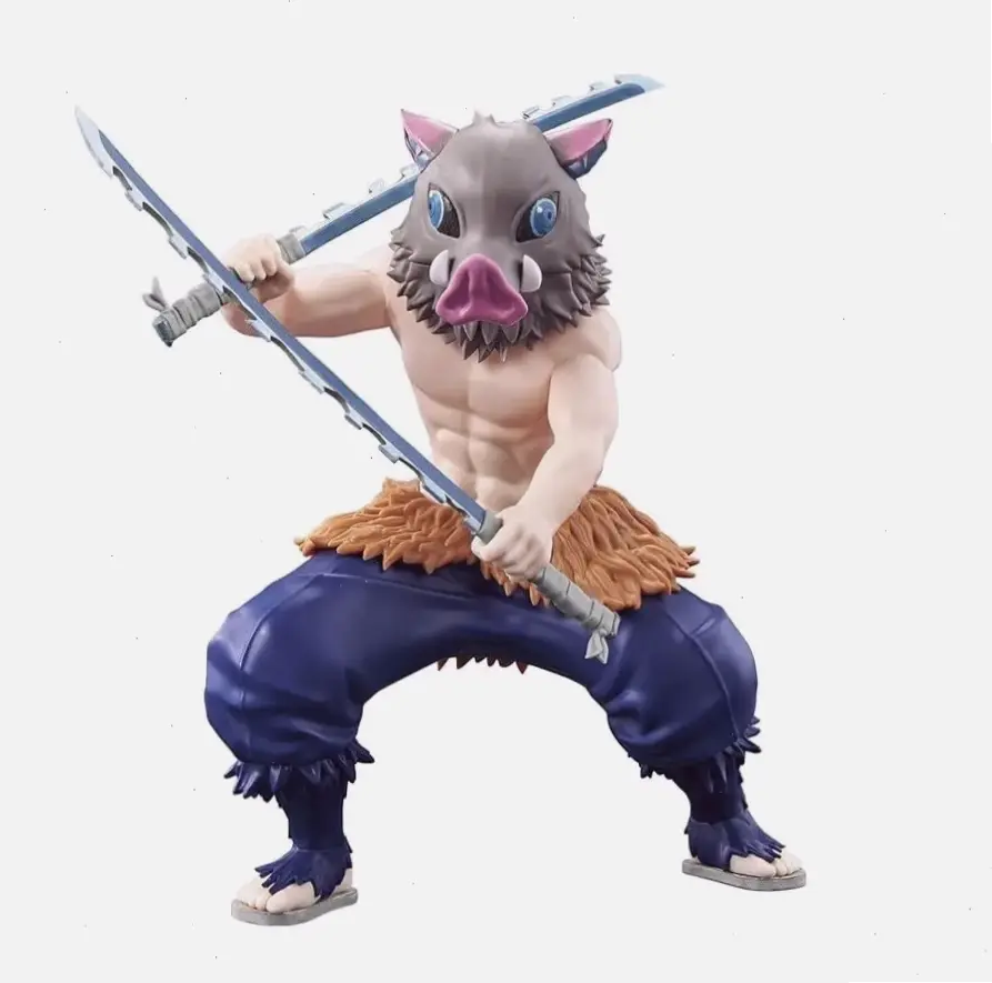 Inosuke Demon Slayer, nhân vật nổi bật với mặt nạ heo và sức mạnh vượt trội, tham gia cuộc chiến chống quỷ.