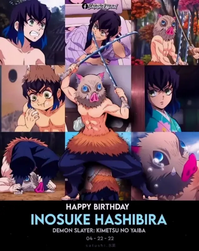 Inosuke Hashibira birthday, kỷ niệm sinh nhật chàng trai Demon Slayer, với sức mạnh và tinh thần bất diệt.