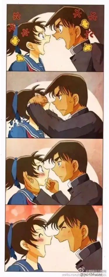 Khoảnh khắc lãng mạn: Hattori Heiji và Kazuha hôn nhau, tình yêu ngọt ngào trong thế giới truyện tranh Detective Conan.