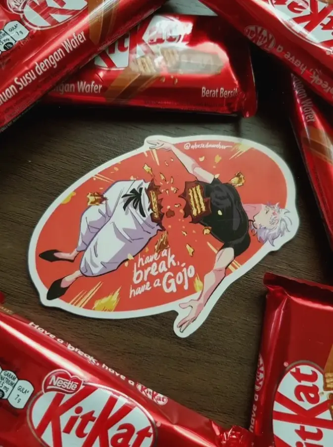 KitKat Gojo: Meme hài hước kết hợp Gojo với thanh sô cô la, mang lại tiếng cười vui vẻ cho cộng đồng fan.