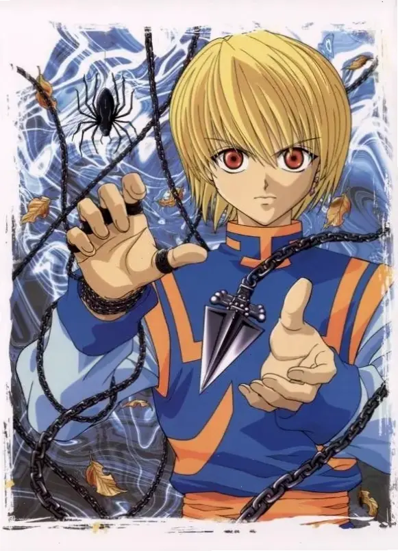 Kurapika trong Hunter x Hunter: Cậu bé Kurta biến thành thợ săn huyền thoại, chiến đấu cho công lý và dòng máu tộc.