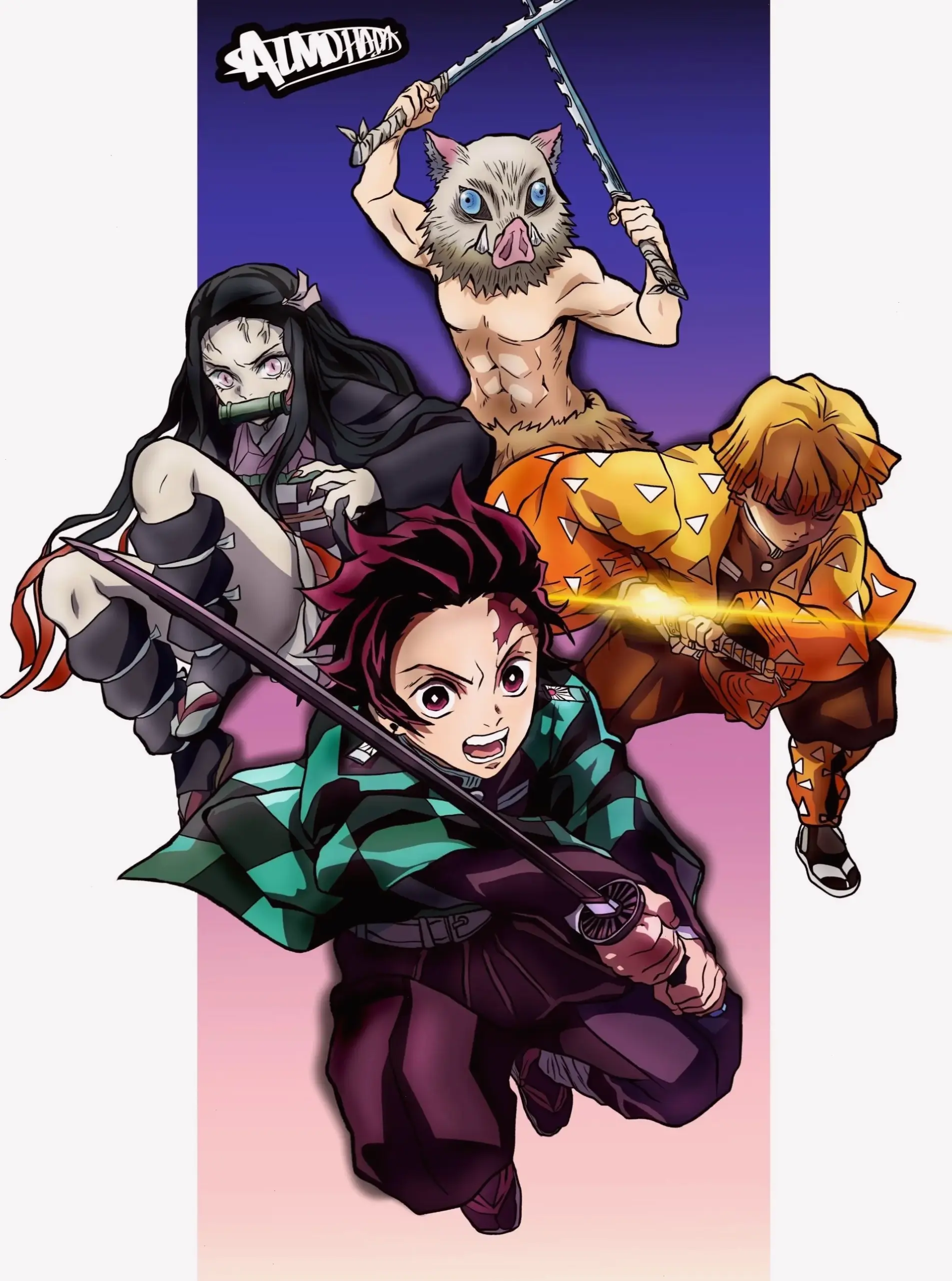 Nezuko và Zenitsu: Cặp đôi dễ thương, cùng nhau vượt qua thử thách trong thế giới Demon Slayer đầy màu sắc!