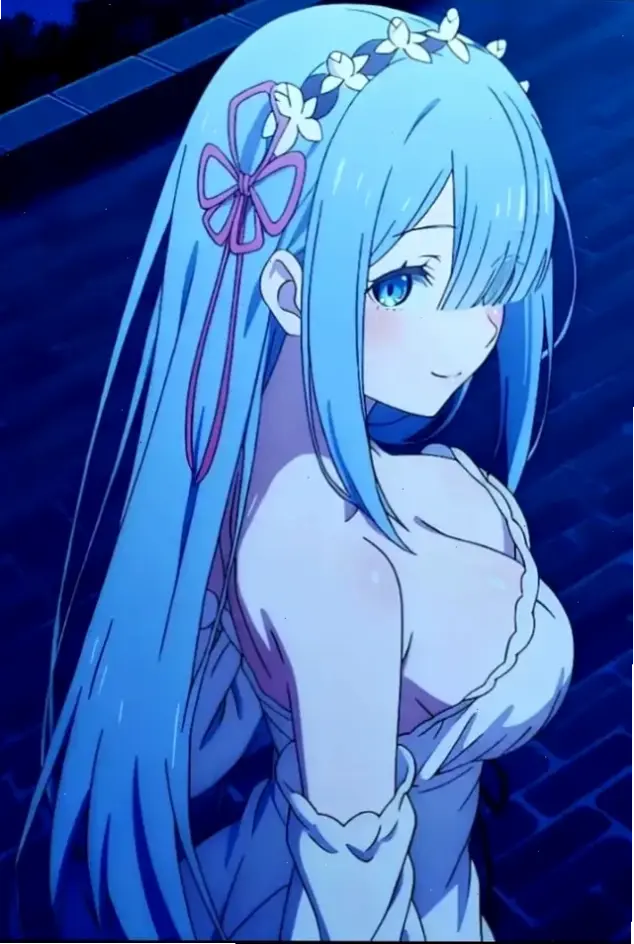 Rem long hair trong Re:Zero tượng trưng cho vẻ đẹp thanh lịch, mái tóc óng ả cuốn hút mọi ánh nhìn.