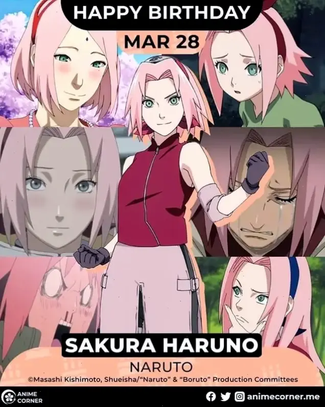 Sakura Haruno birthday vào 28/3, hãy cùng chúc mừng ngày sinh của cô nàng xinh đẹp trong Naruto!