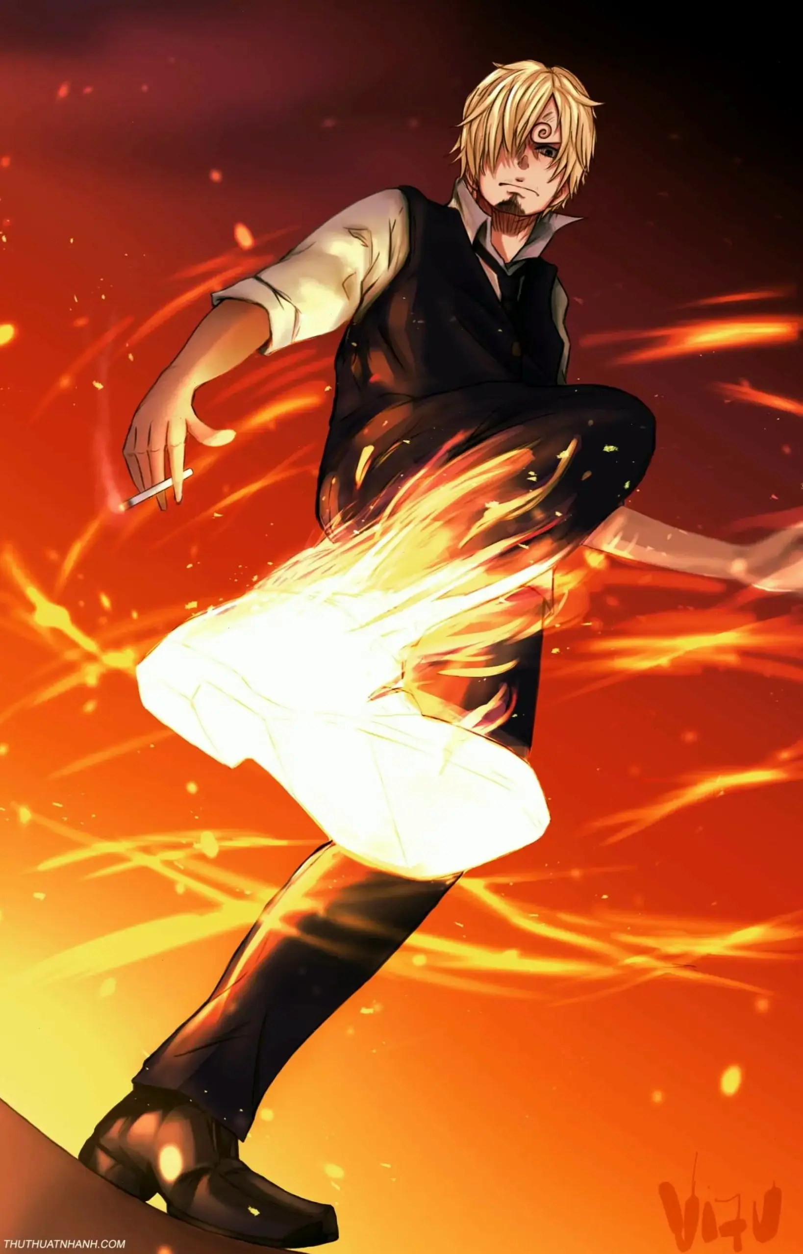 Sanji ngầu lòi với đòn đá chưởng bá đạo và kỹ năng nấu ăn đỉnh cao trong One Piece, khiến fan mê mẩn!