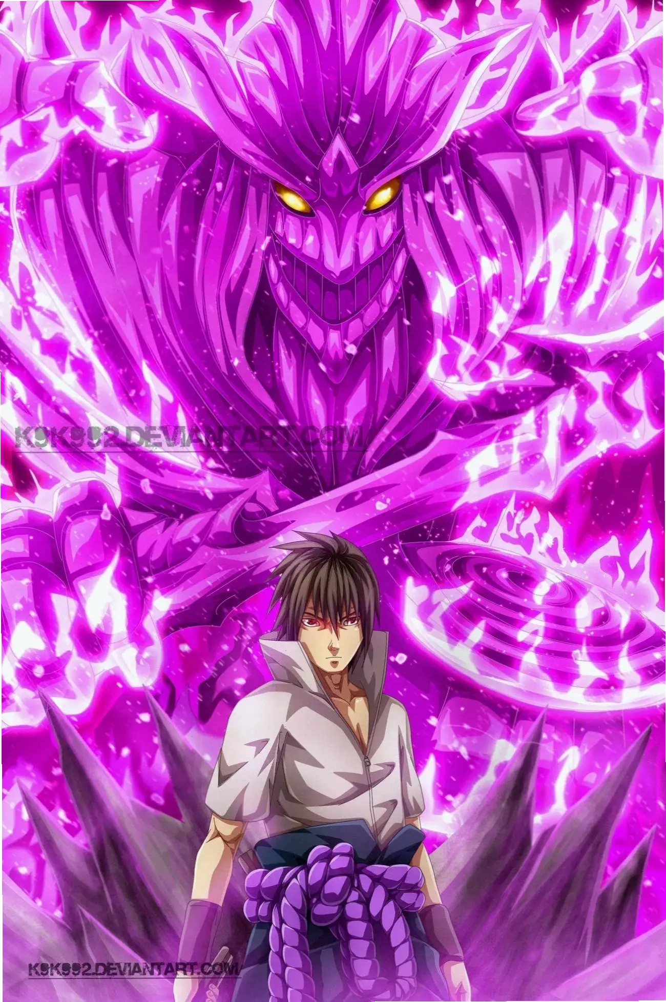 Sasuke lục đạo: Sức mạnh Rinnegan của Sasuke, biến anh thành chiến binh bất bại trong thế giới Naruto.