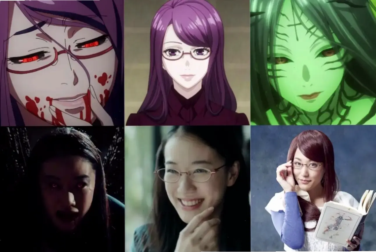 Tokyo Ghoul và Rize Kamishiro: Nhân vật chính với khả năng ghoul kinh hoàng, tạo nên những tình tiết hấp dẫn.