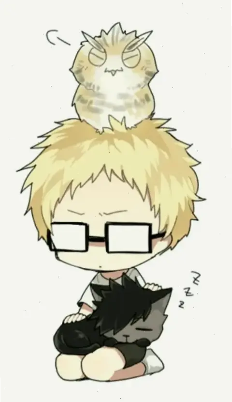 Tsukishima chibi mang đến hình ảnh đáng yêu, khác hẳn vẻ châm biếm thường thấy trong Haikyuu.