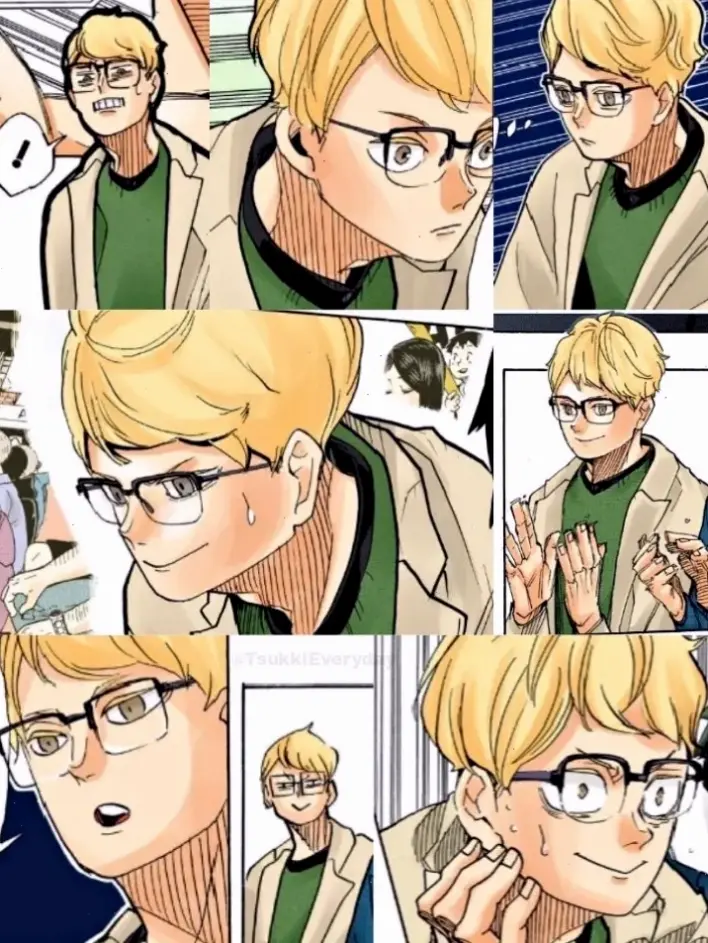 Tsukishima timeskip cho thấy sự trưởng thành của anh sau những trận đấu, một phần hấp dẫn trong Haikyuu.