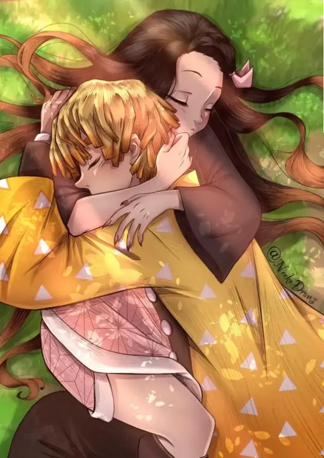 Zenitsu and Nezuko: Cặp đôi hài hước từ Demon Slayer, tình yêu nhẹ nhàng, khiến khán giả cười nghiêng ngả!